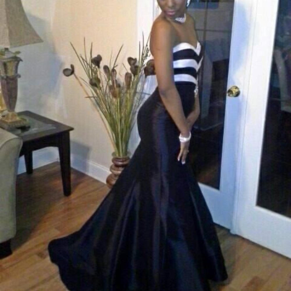 Black and White Formal Dress